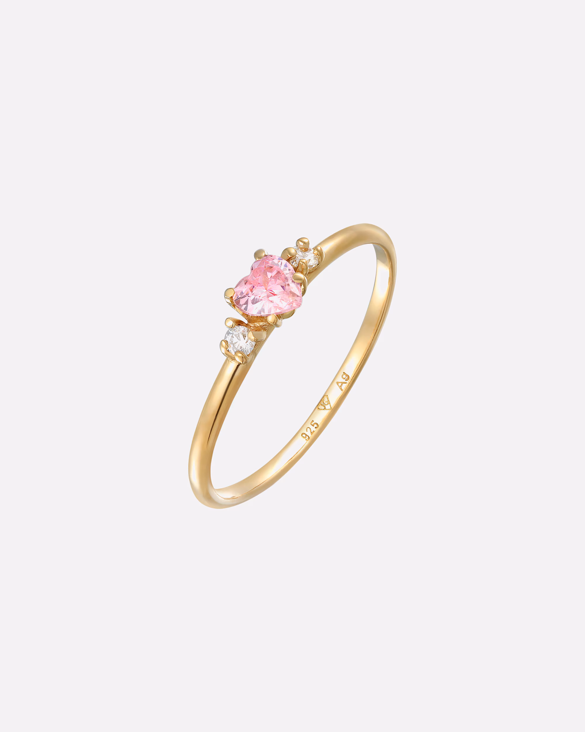 Elli ring heart zirconia love engagement 925 silver