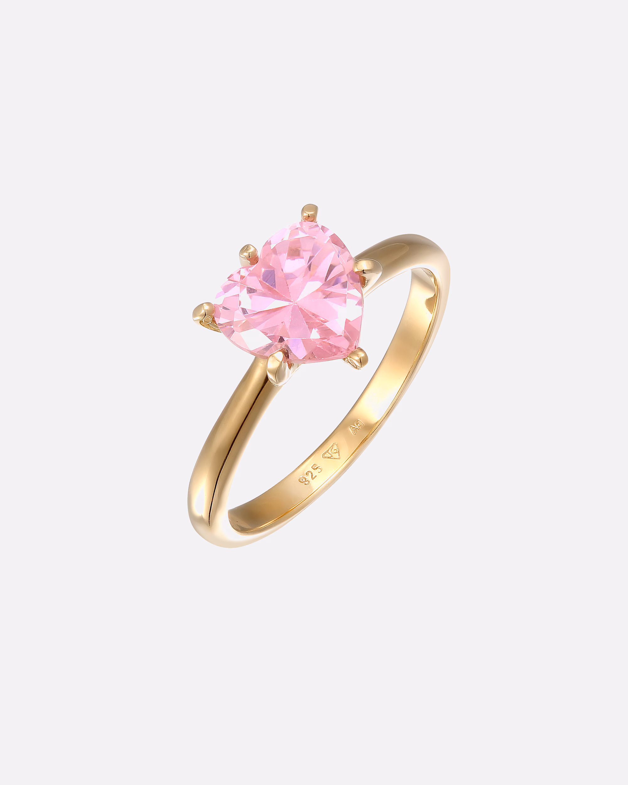 Elli ring heart zirconia engagement ring solitaire 925 silver