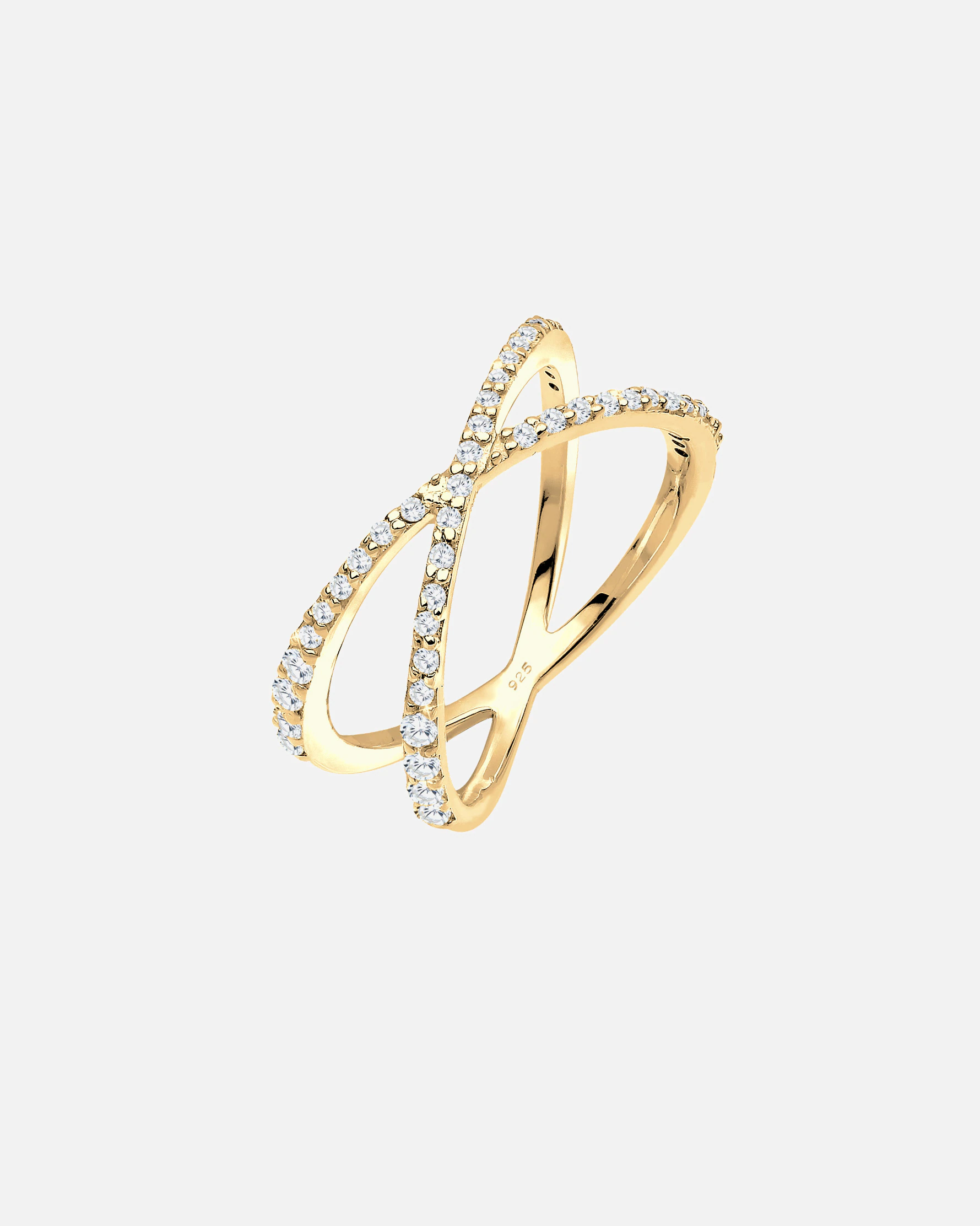 Elli Ring Cross Symbol Zirconia 925 Sterling Silver