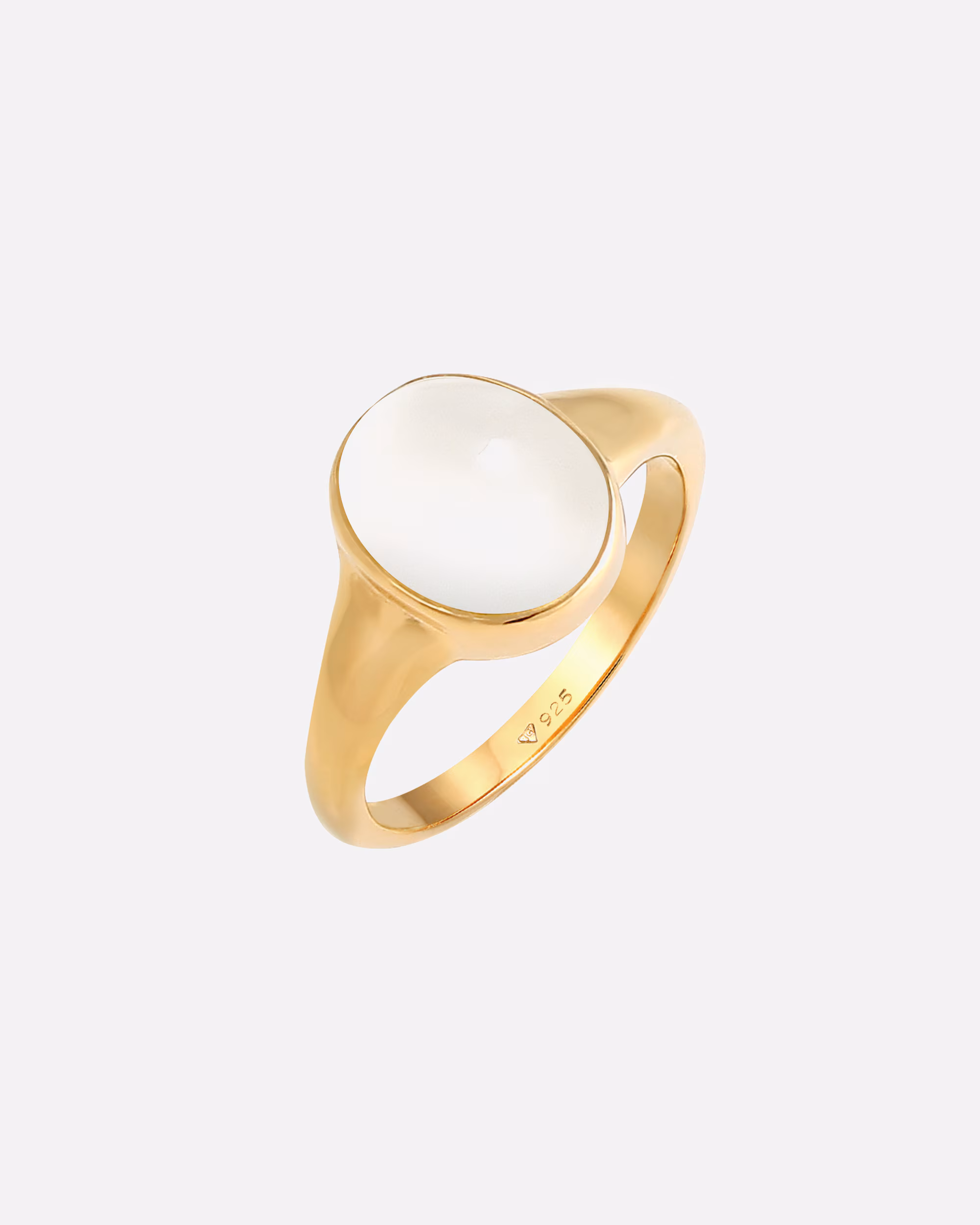 Elli ring signet ring moonstone oval 925 silver