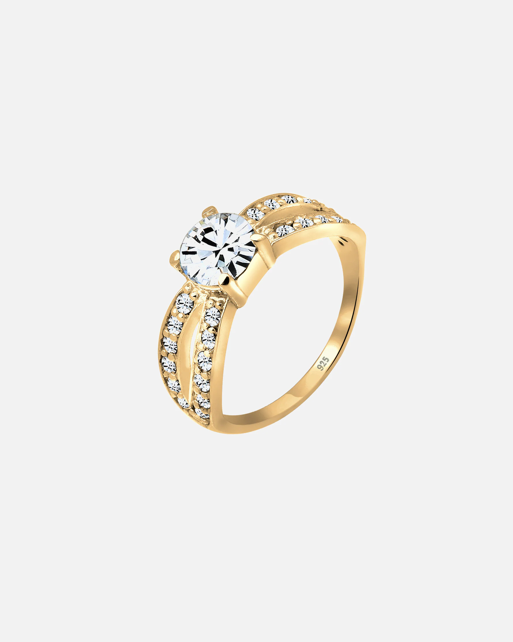 Elli Ring Solitaire Glamorous Crystal 925 Silver