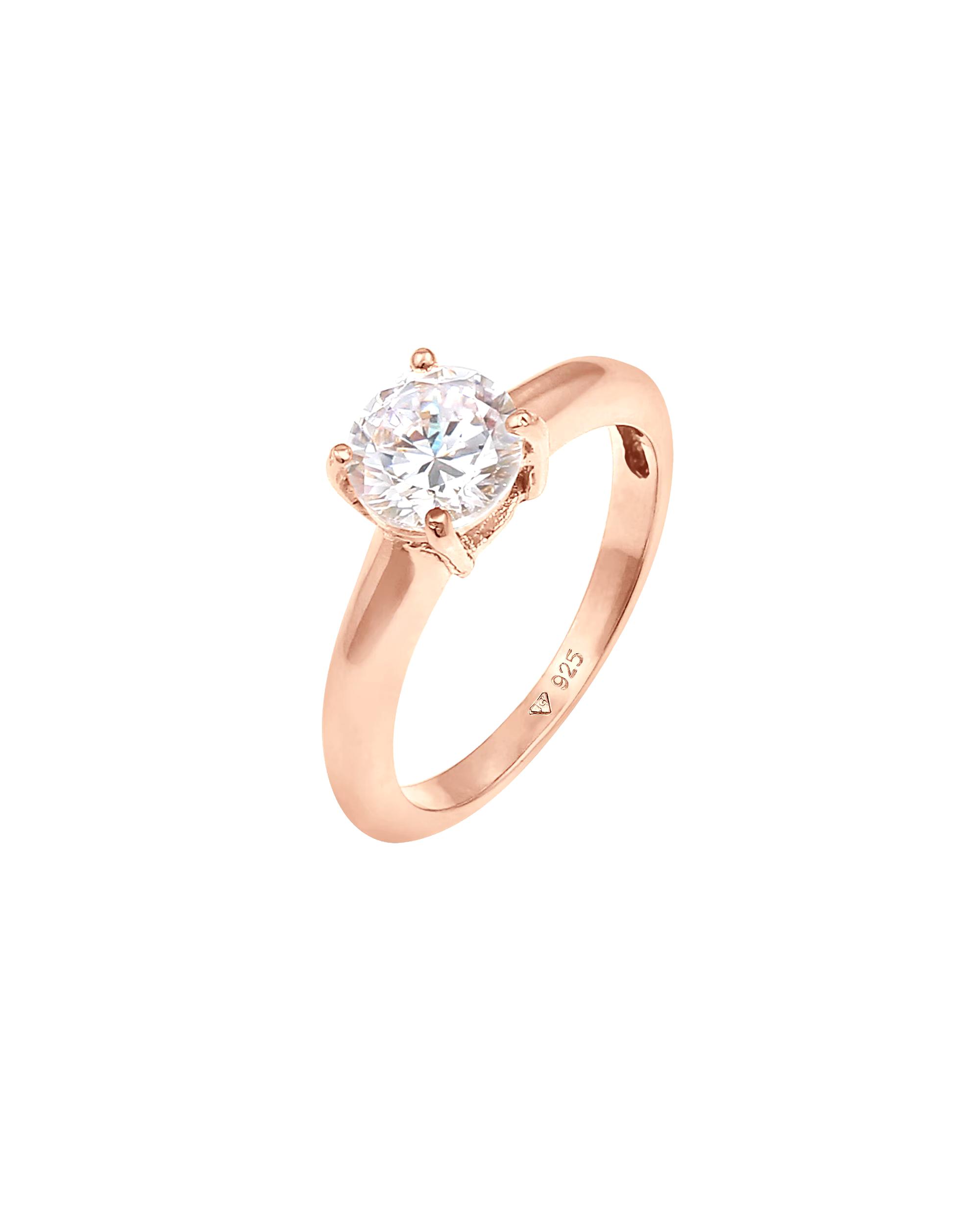Elli Ring Solitaire Classic Zirconia 925 Sterling Silver