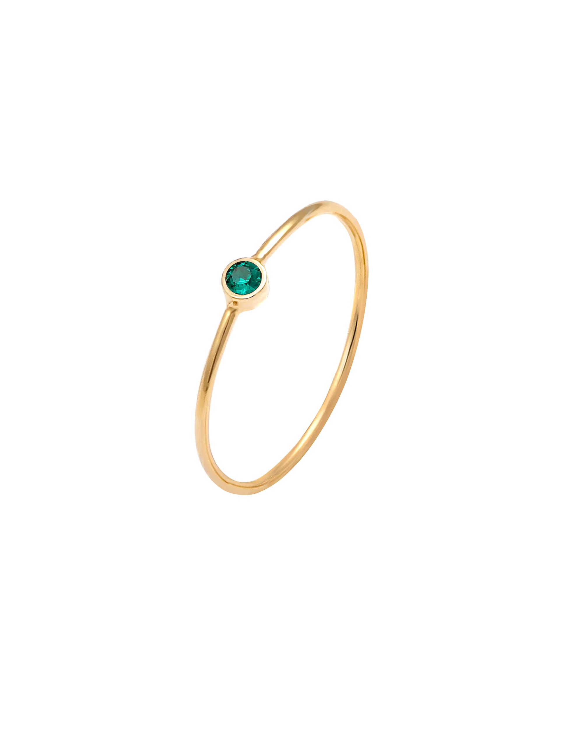 Elli Ring Stacking Crystals Green 925 Silver