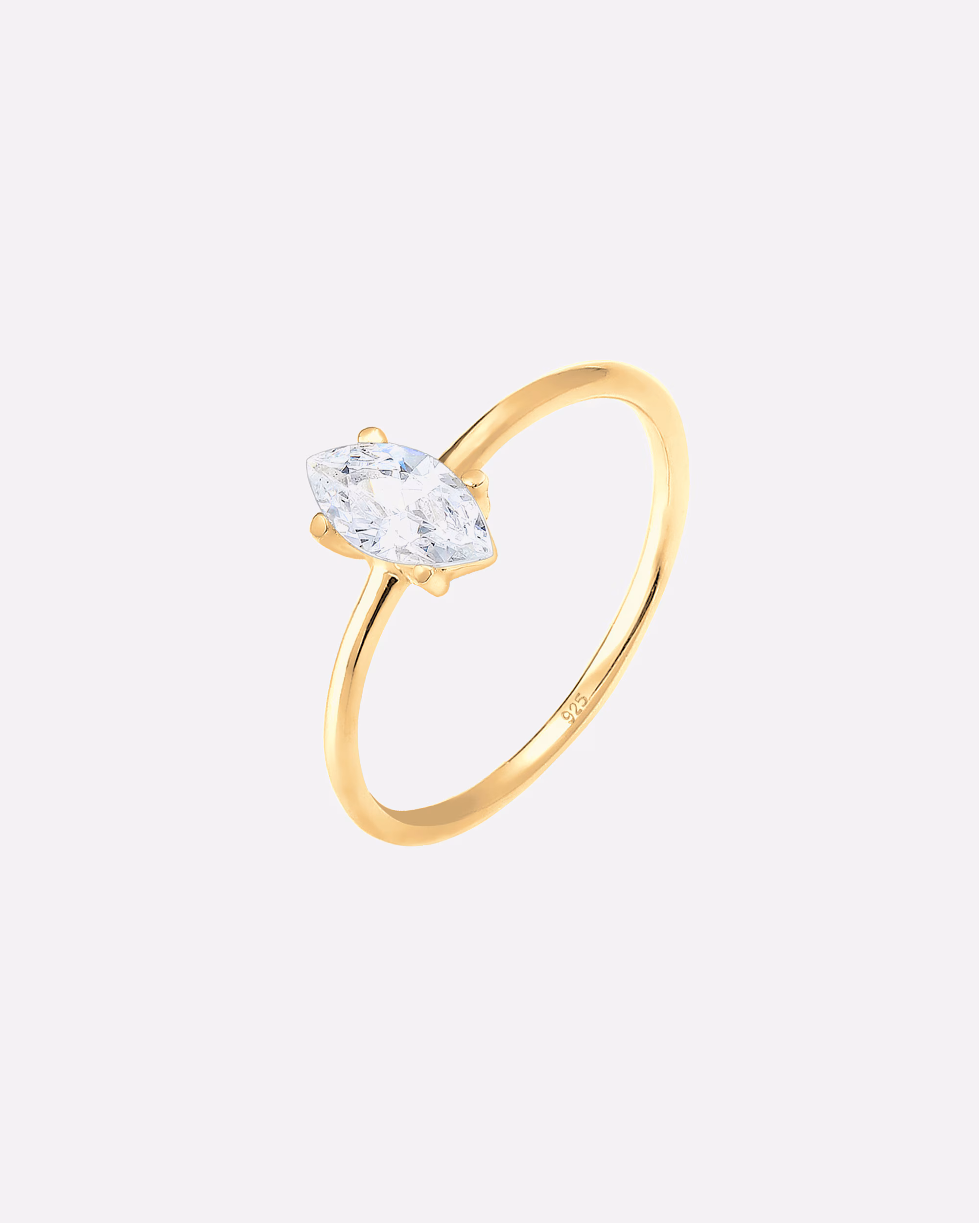 Elli Ring Engagement Marquise Zirconia Stone 925 Silver