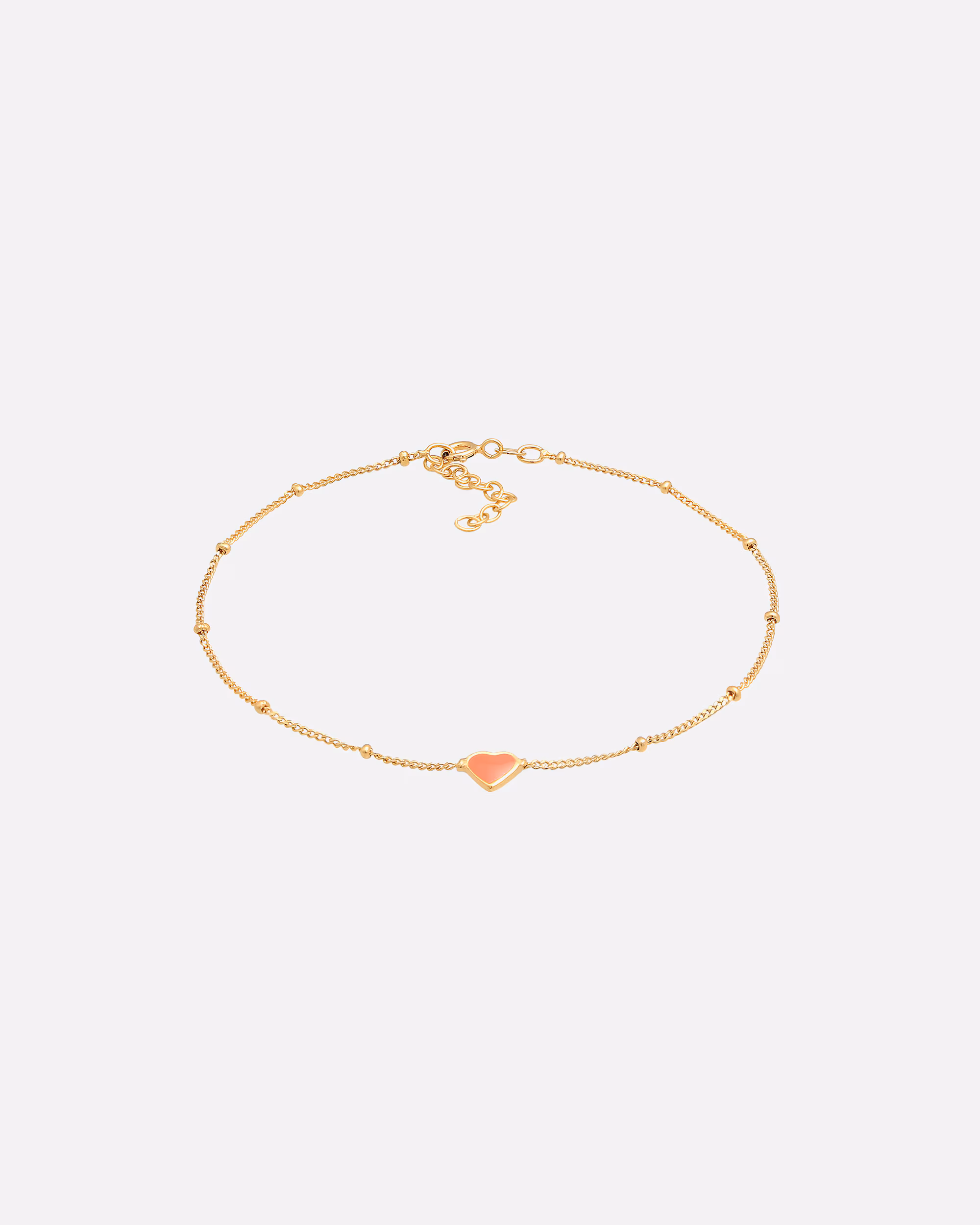 Elli Jewelry Elli foot jewelry ball chain heart enamel 925 silver gold plated