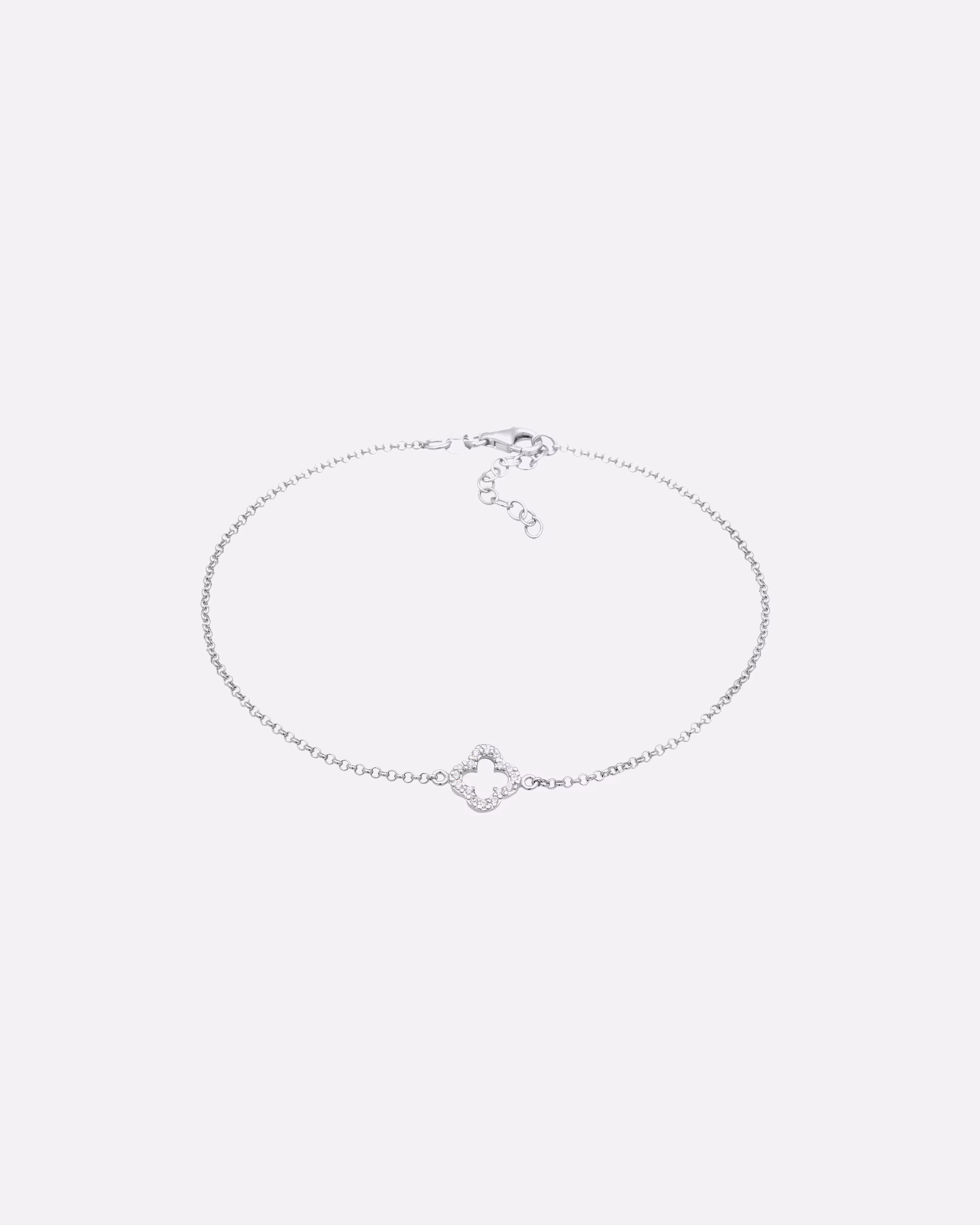 Elli jewelry clover leaf zirconia lucky symbol talisman 925 silver