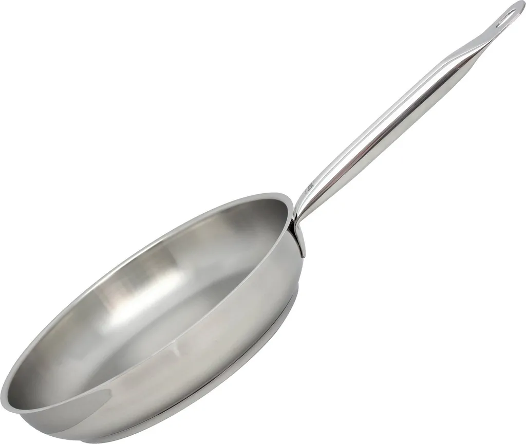 ELO Profi-Therm frying pan Ø 28 cm made of high-quality stainless steel, dishwasher safe and suitable for all types of cookers, ideal for every household