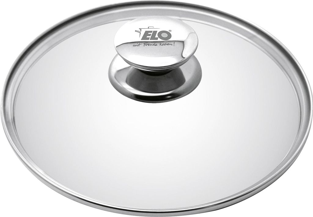 ELO glass lid Galant Ø20cm with stainless steel rim and stainless steel knob