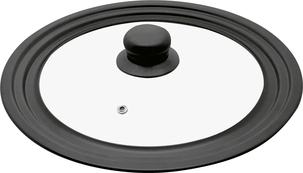 ELO Multifunctional Glass Lid Ø24-28cm Transparent, Clear/Black