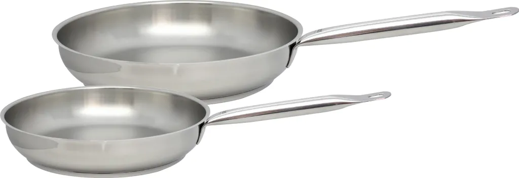 ELO Profi Therm 2-piece frying pan set (24 and 28 cm) made of stainless steel, 24540
