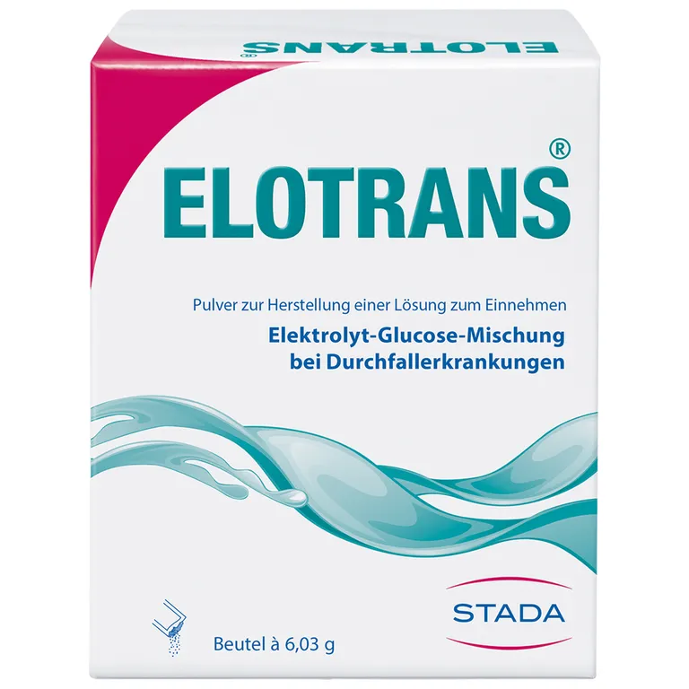 Elotrans® Electrolyte and fluid replacement for diarrhea-related salt and water losses