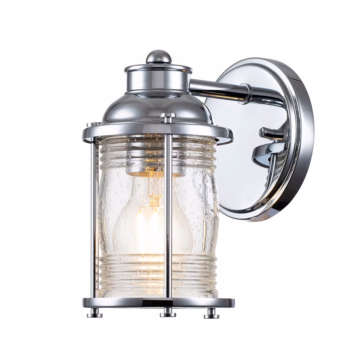 Elstead Lighting Bathroom Wall Light Ashland Bay 20.6/12.7/16.9 cm, Chrome-colored
