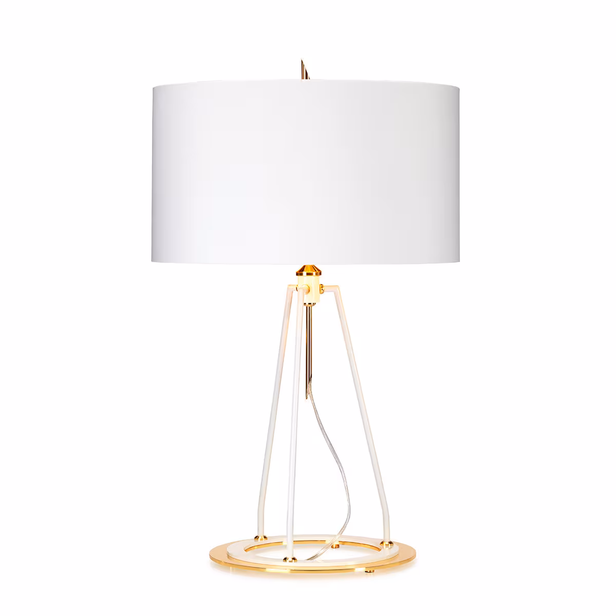 Elstead Lighting Table Lamp Ferrara 45/73.7 cm, White, gold