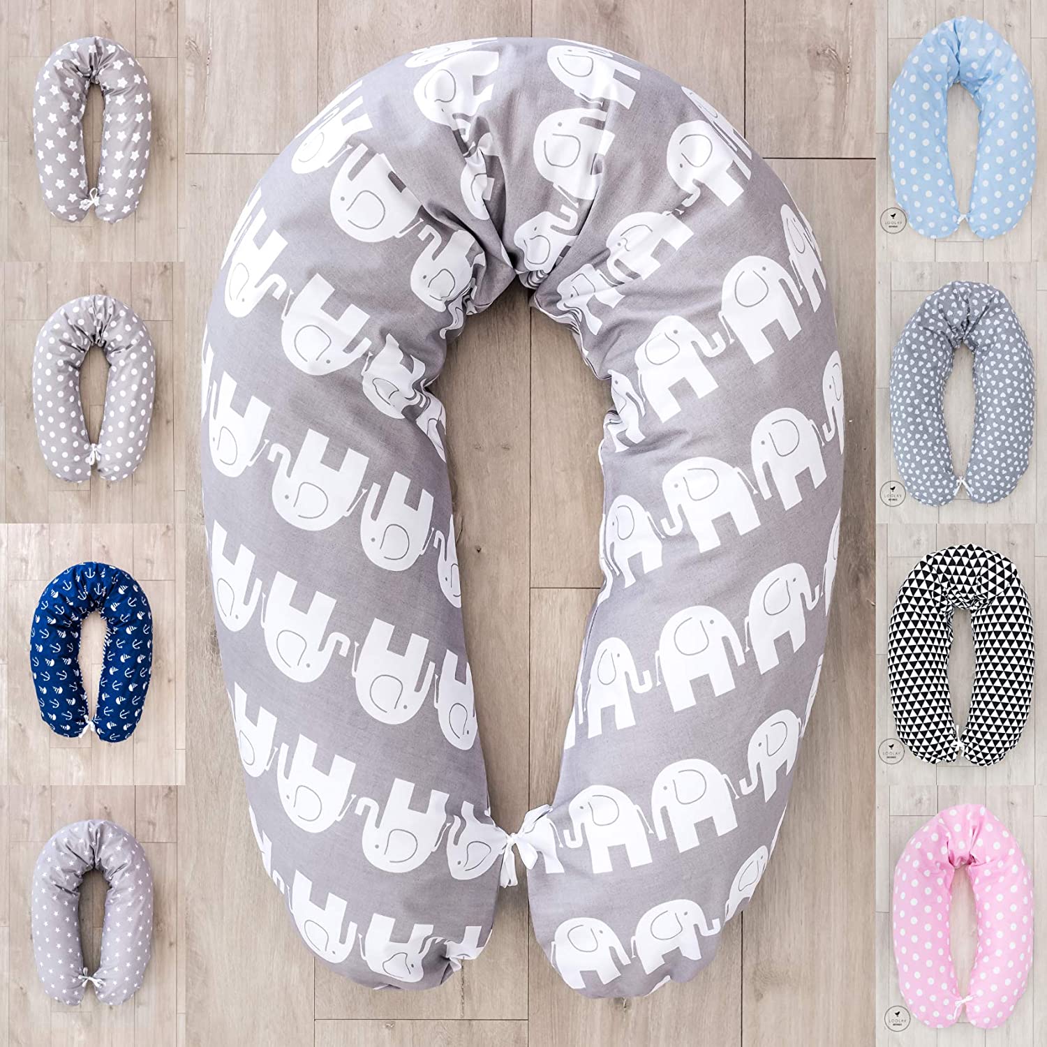 Loolay® Nursing Pillow XXL, Super Soft Support Pillow, Side Sleeper Pillow, Including Cover, 170 cm