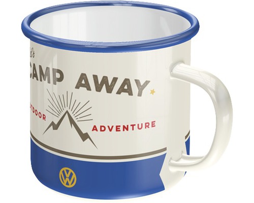 Nostalgic-Art Enamel mug VW Bulli Camp Away 0.36 l 8x8x8 cm
