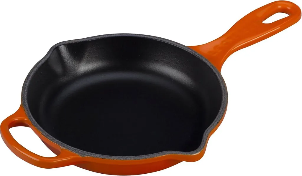 Markenlos Enamel frying and serving pan - versatile - 1 piece - oven red - cast iron - 31.2 x 19 x 4.3 cm