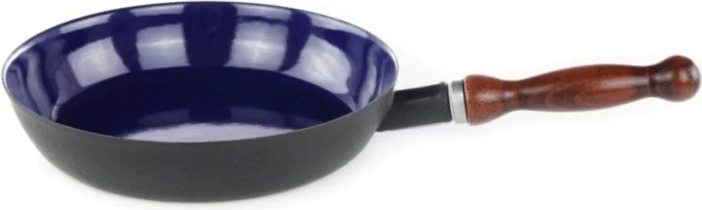 Enamelled frying pan with removable wooden handle Belis/Sfinx Stabil Extra, 5 x 24 cm