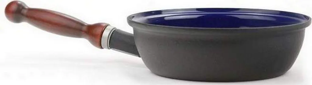 Enamelled frying pan with removable wooden handle Belis/Sfinx Stabil Extra, 6.5 x 20 cm