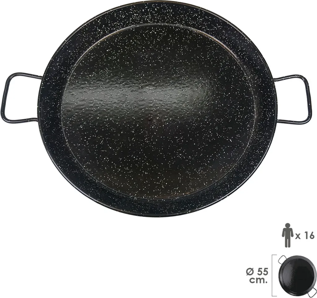 Garcima Enamelled Valencian paella pan for 16 people / 55 cm.