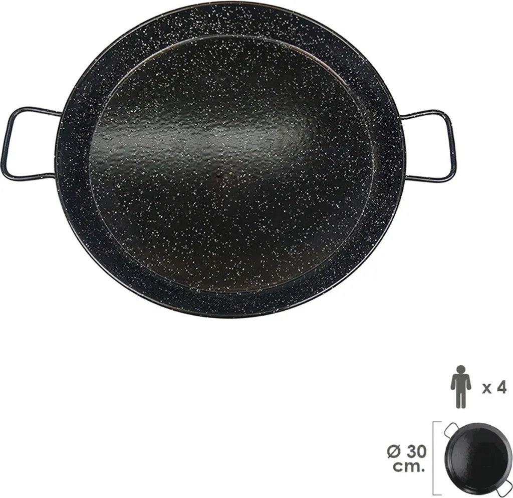 Garcima Enamelled Valencian paella pan for 4 people / 30 cm.