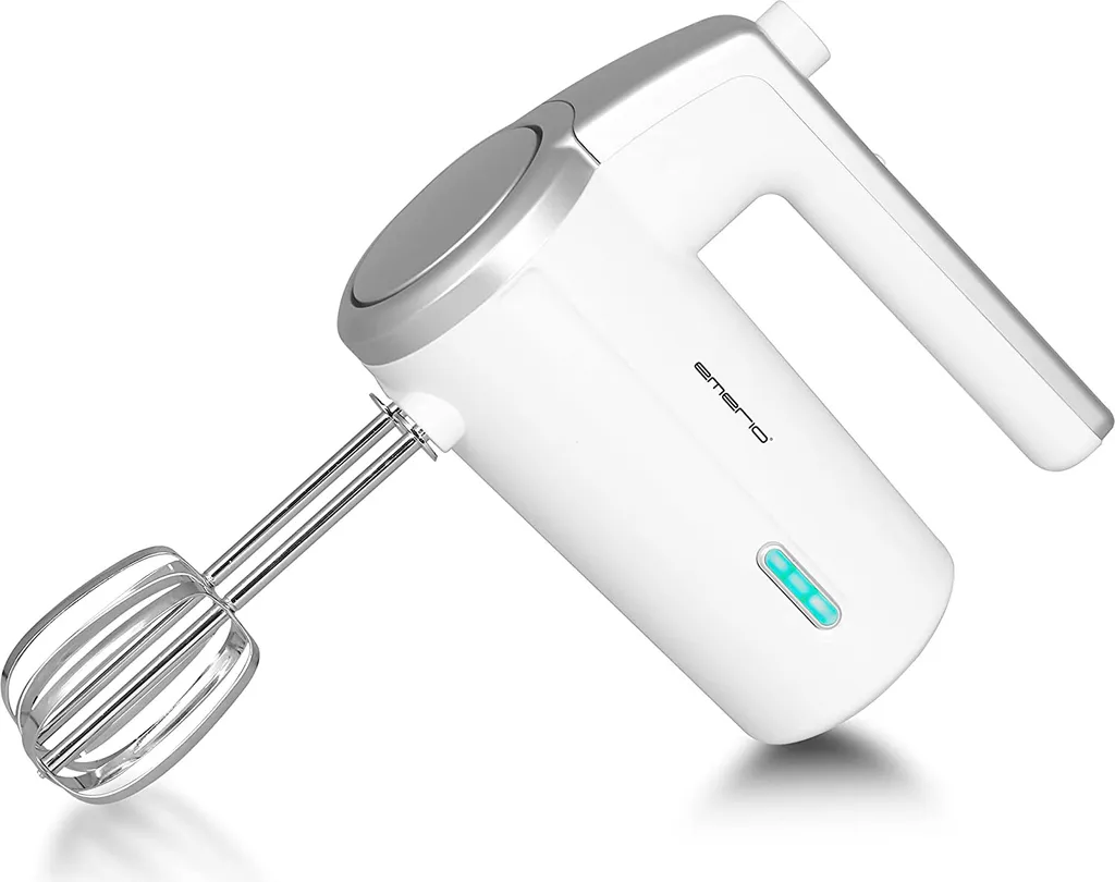 Emerio hand mixer, 3 speeds, reverse function, cordless, white