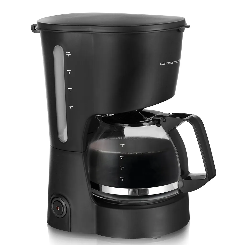 Emerio coffee maker with glass carafe – 5 cups – 0.6 L filter coffee – camping – removable filter – drip-stop system – 600 W – CME-116801