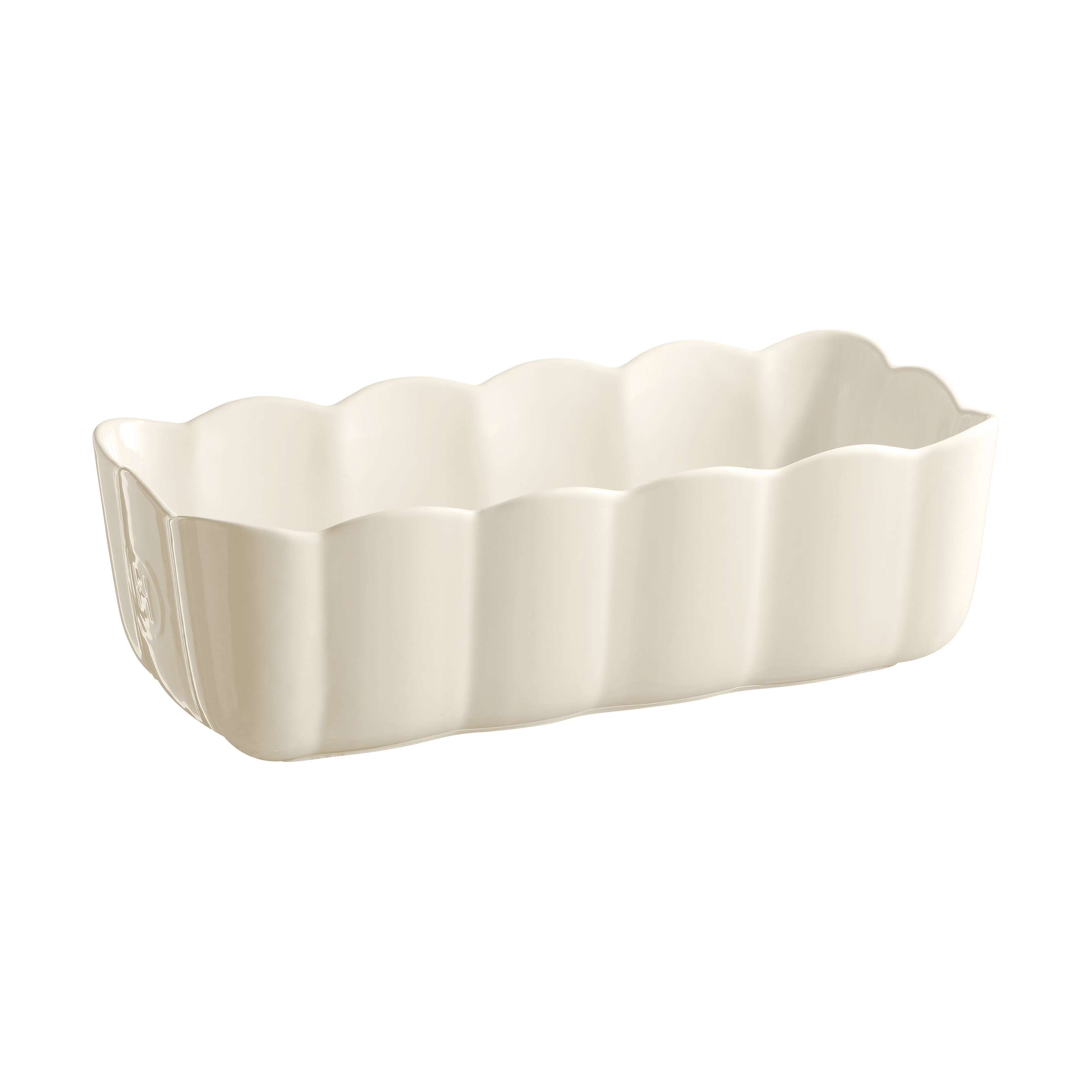 Emile Henry Madeleine Bread Dish, Cream-colored
