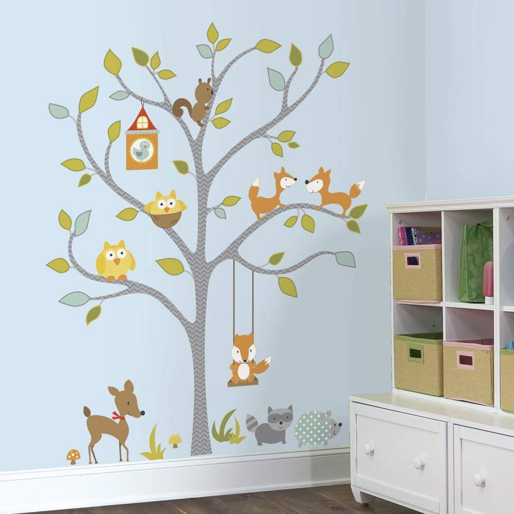 RoomMates Childrens Wall Stickers - Woodland Fox And Friends