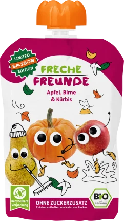 FRECHE FREUNDE Squeeze apple, pear, pumpkin from 6 months, 100 g