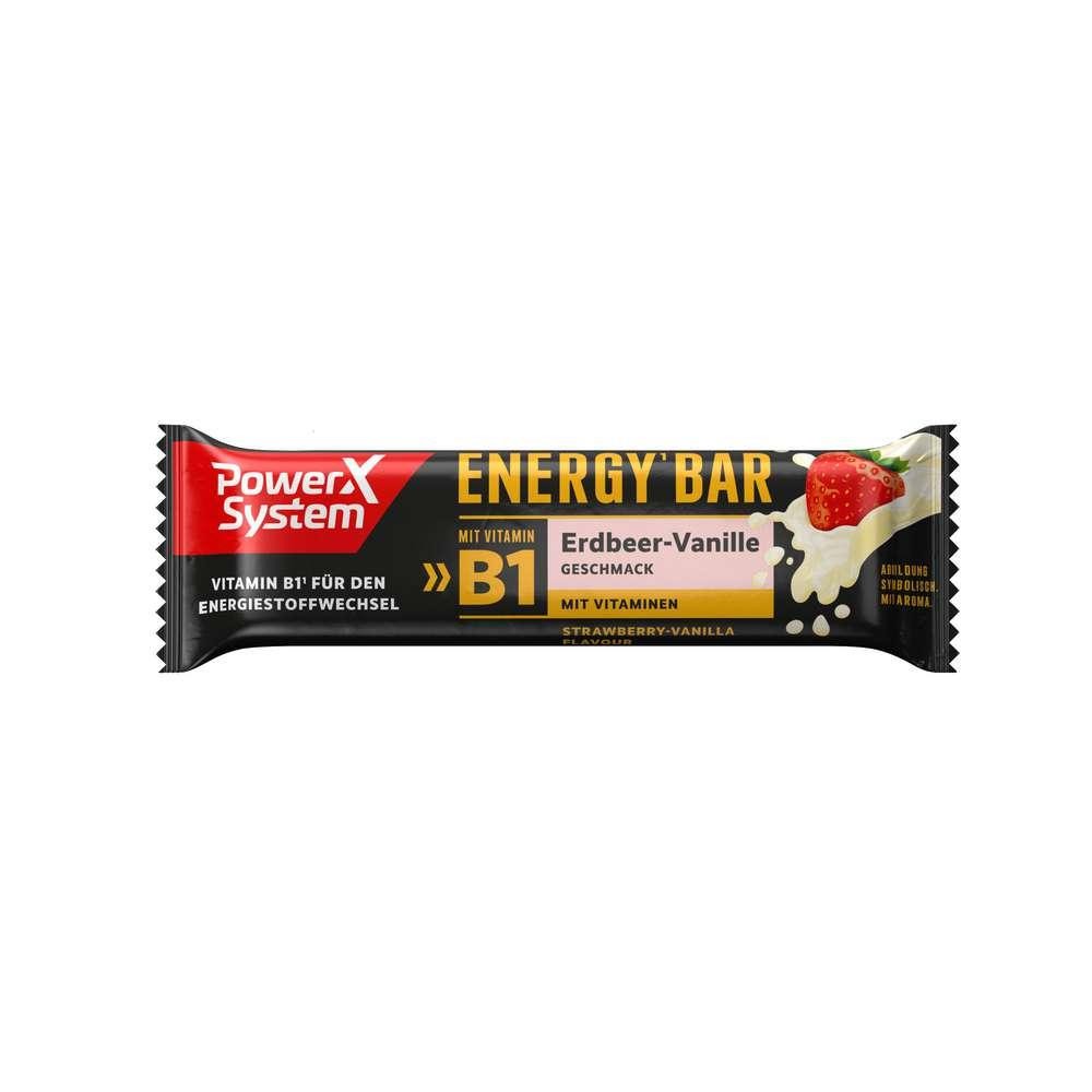 Power System Energy bar Vitamin B1, strawberry-vanilla