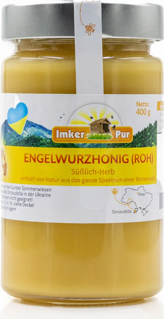 Angelica honey (raw) from ImkerPur 400 g, unfiltered, not spun or heated