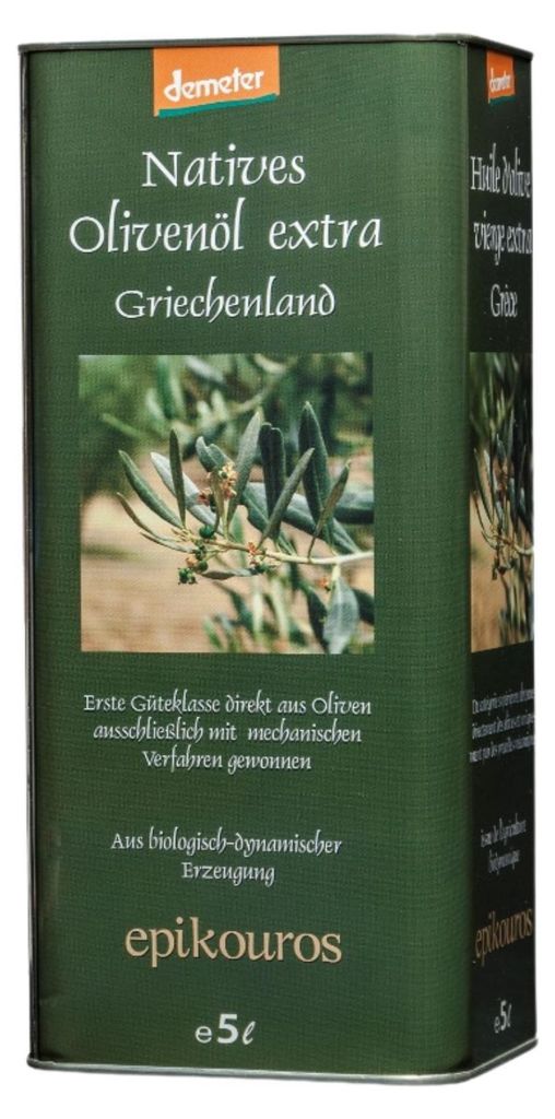 Epikouros 5 l – Demeter-es extra virgin olive oil from Kalamata