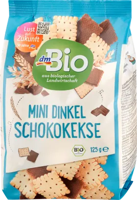 dmBio Mini spelled chocolate cookies, 125 g