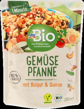 dmBio Vegetable pan with bulgur and quinoa, 250 g