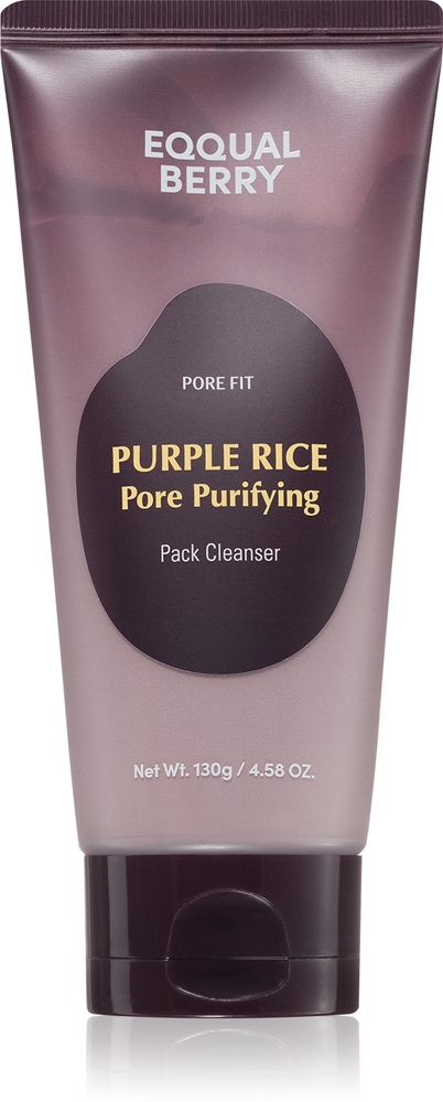 EQQUALBERRY Purple Rice Pore Purifying Pack Cleanser Deep Cleansing Foam with Exfoliating Effect 130gm
