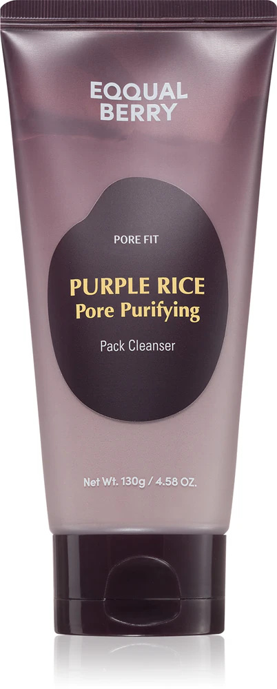 EQQUALBERRY Purple Rice Pore Purifying Pack Cleanser Deep Cleansing Foam with Exfoliating Effect 130gm