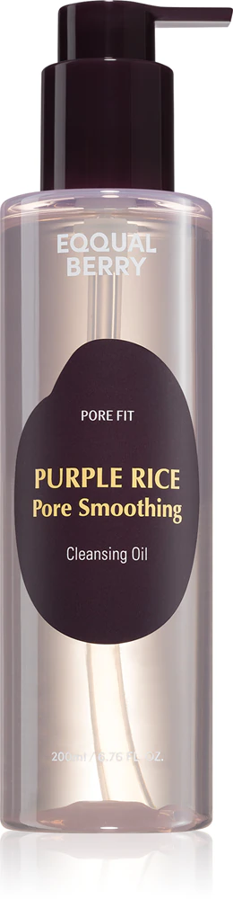EQQUALBERRY Purple Rice Pore Smoothing Cleansing Oil deep cleansing oil for oily and problematic skin 200ml