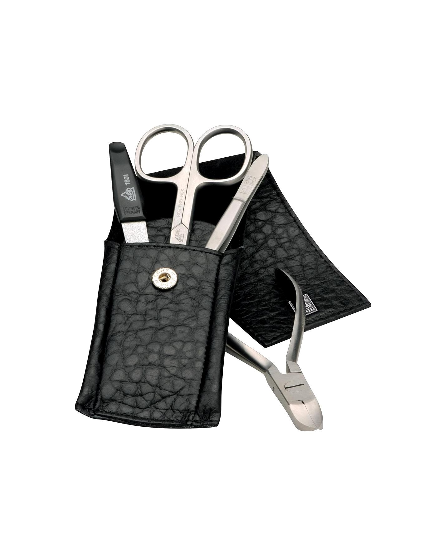 ERBE case manicure set bags series Pocket, black, 4-piece.