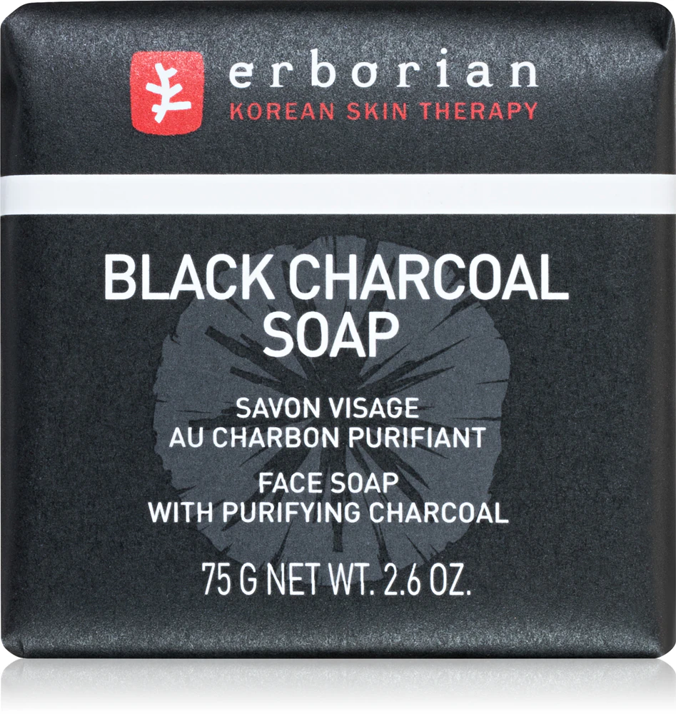 Erborian Black Charcoal facial cleansing soap with activated charcoal