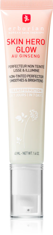 Erborian Skin Hero Glow Non-tinted Perfector light face cream for hydrated and radiant skin