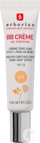Erborian Super BB with Ginseng Covering Care Cream Against Impurities SPF20 Gold Tube 15ml