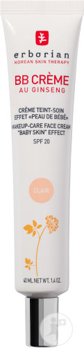 Erborian Super BB with Ginseng Covering Care Cream Against Impurities SPF20 Light Tube 40ml