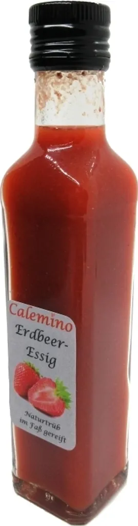 Calemino Strawberry vinegar with 50% fresh strawberries, naturally cloudy, 250ml