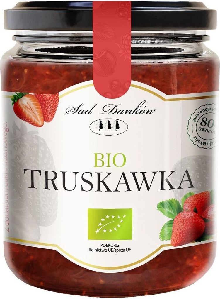 Biogo STRAWBERRY 80% WITH CANE SUGAR 270 g - SAD DANKÓW