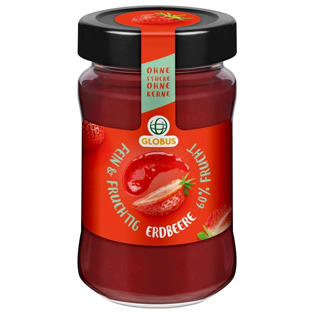 GLOBUS Strawberry jam, strained