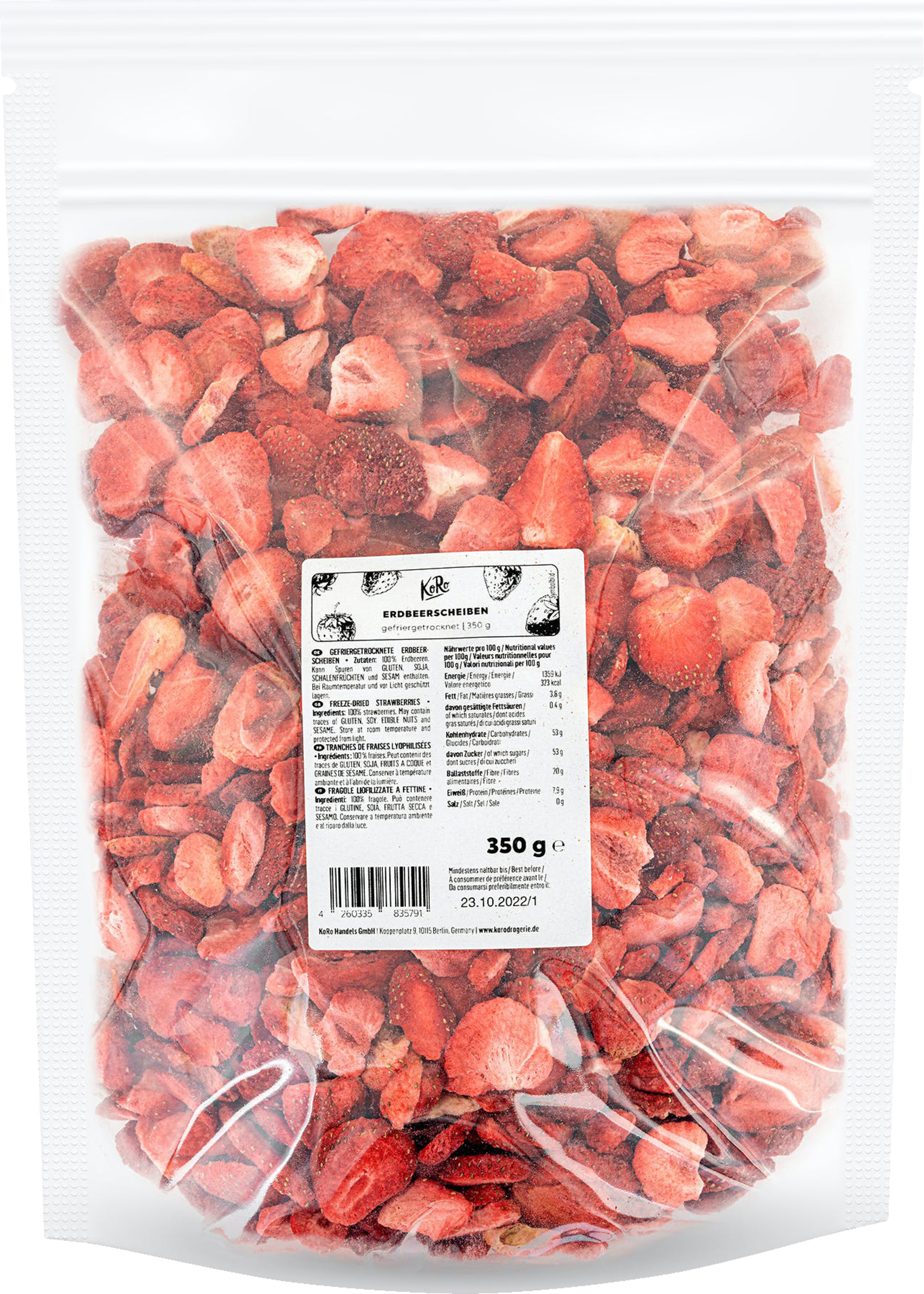 KoRo Strawberry slices freezer -dried