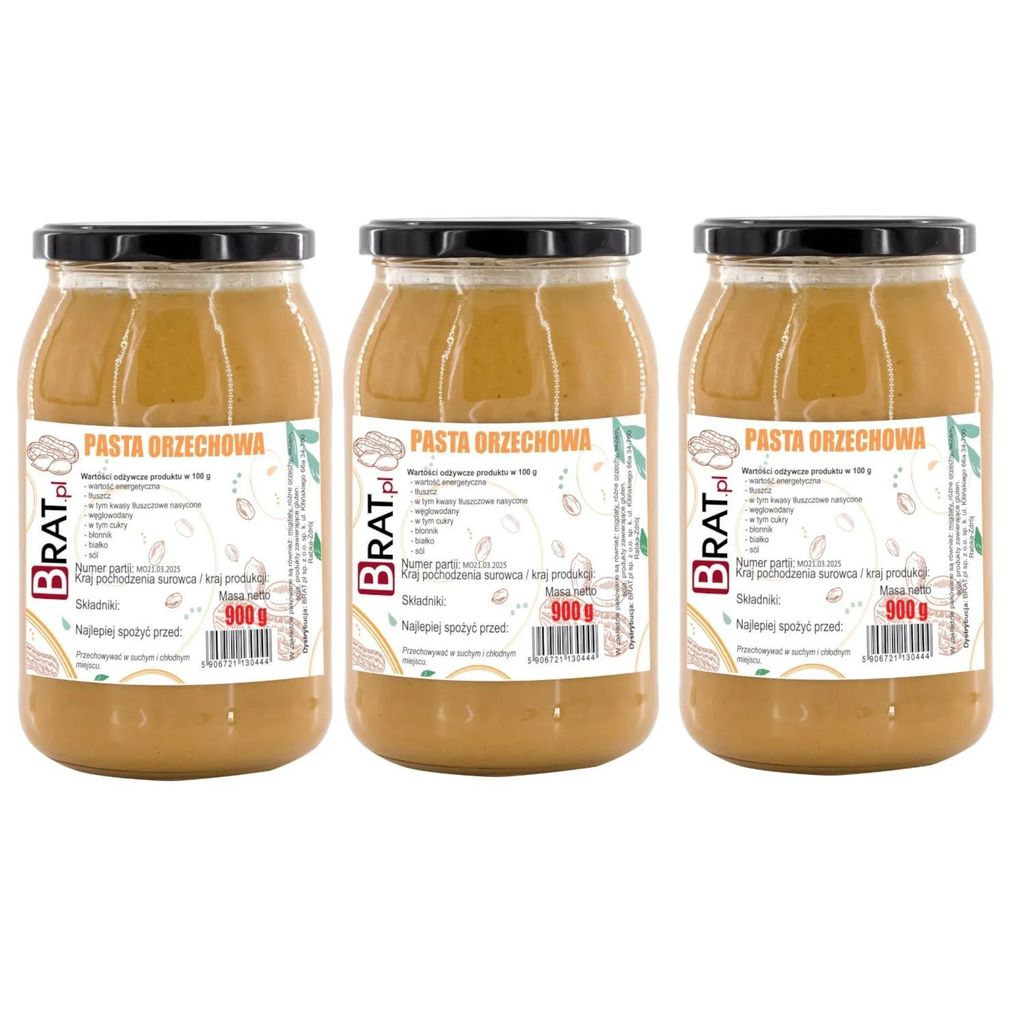 BRAT.PL Peanut butter set 3 x 900g