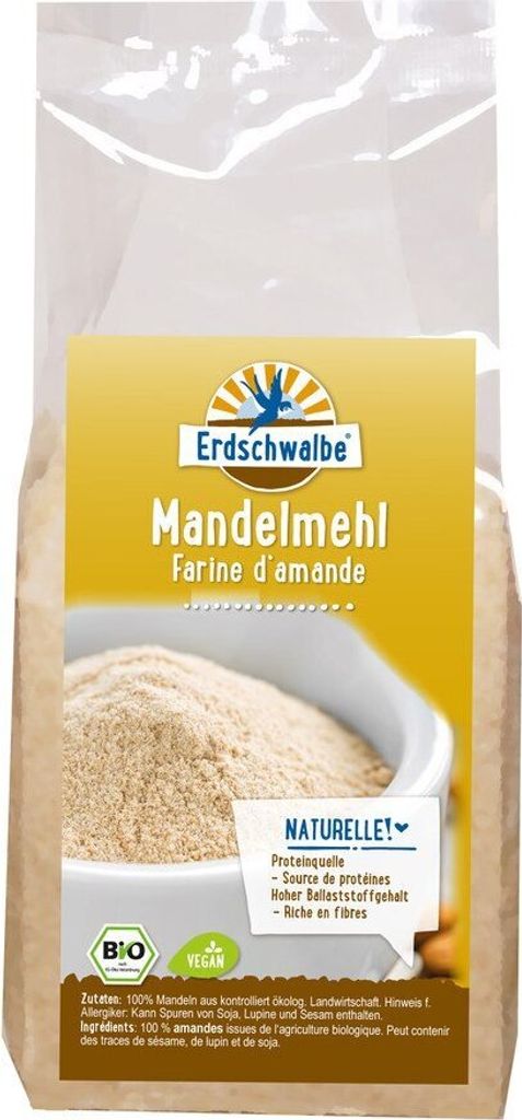 Erdschwalbe almond flour natural, not defatted -- 200g