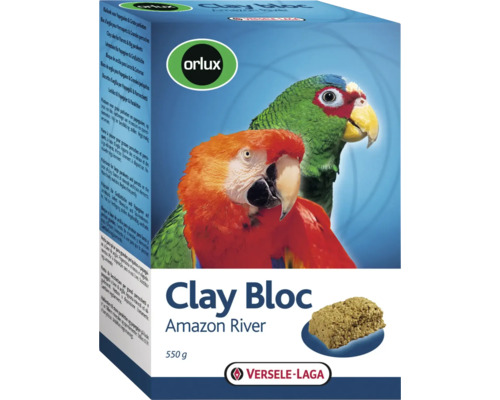 VERSELE-LAGA Clay Bloc Amazon River 550g supplementary feed, clay block for parakeets and parrots, source of minerals and trace elements
