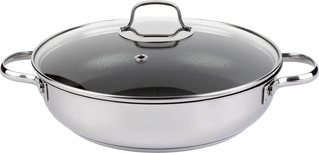 ERNESTO Frying/Serving Pan, Ø28 cm, Stainless Steel with Glass Lid